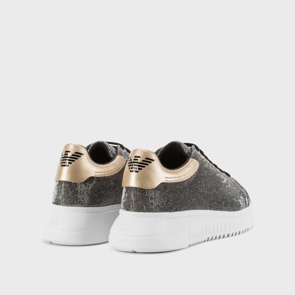 EMPORIO ARMANI  Sneakers in shimmering, leopard - Picture 3 of 4